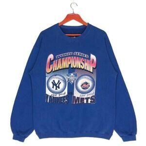 Remake 2000 New York Mets Mlb Baseball Team Classic Blue Sweatshirt